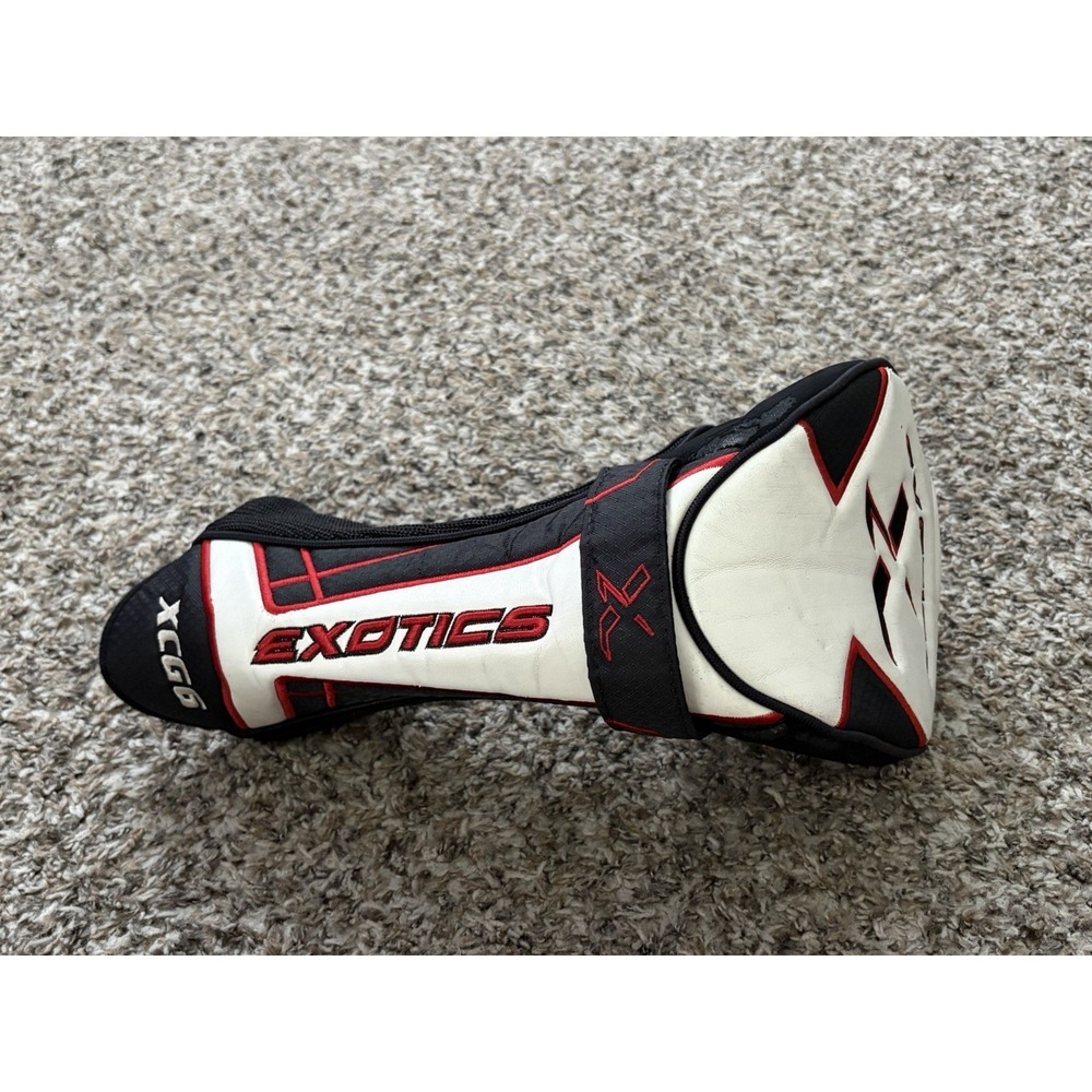 Exotics‎ TourEdge XCG6 Driver Head Cover Black White Red Golf Club Headcover